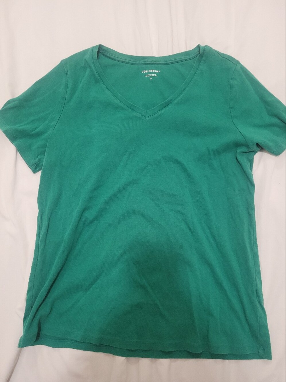 Joe Fresh Short Sleeve V-Neck Tee in Teal